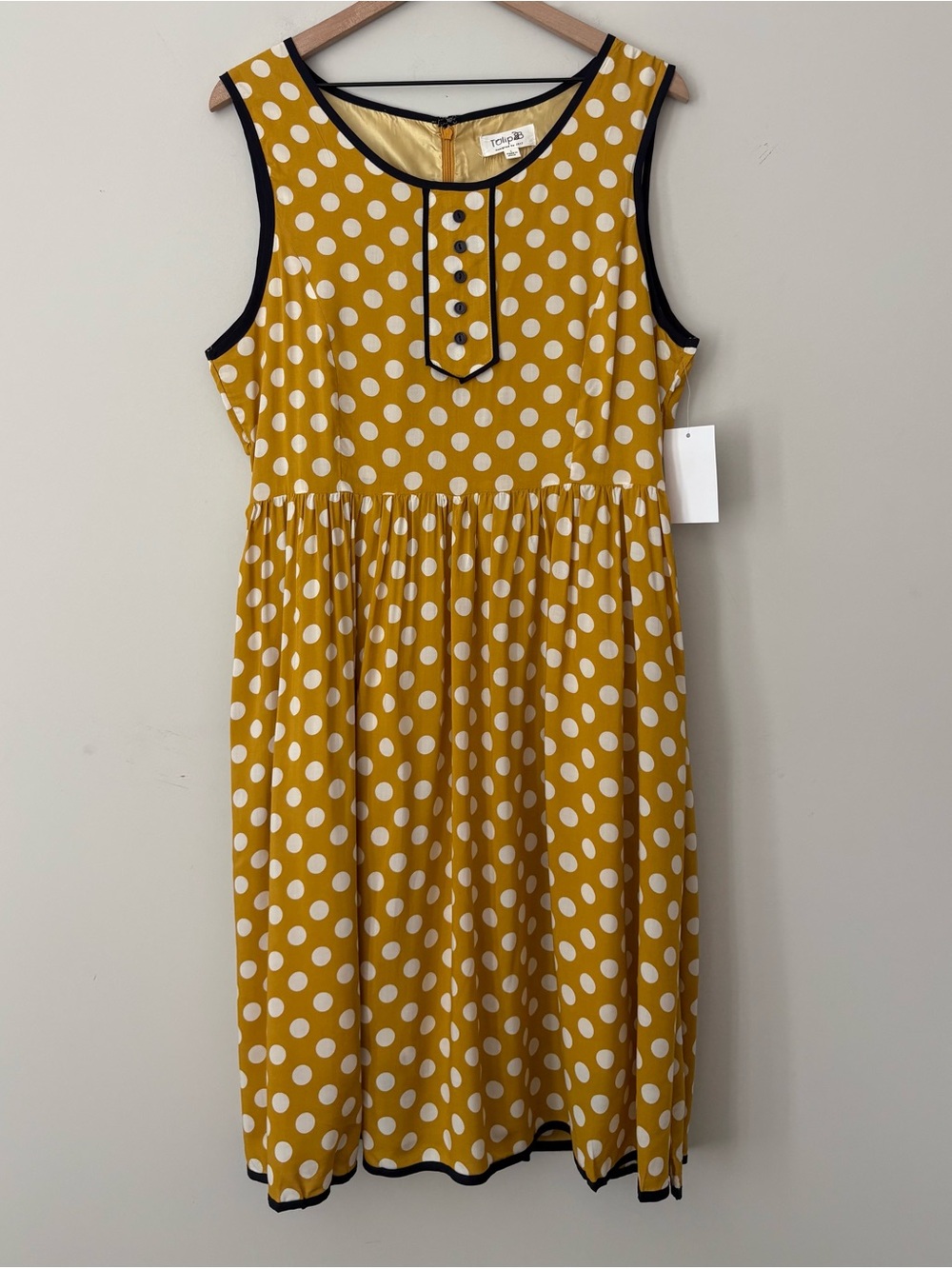 Tulip B Polka Dot Sleeveless Midi Dress